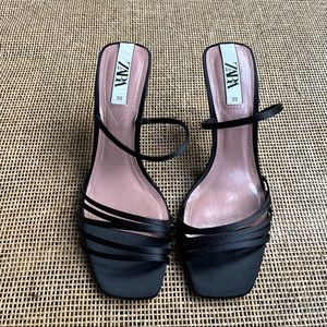 Zara kitten heel stewpot sandals